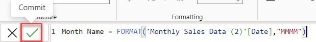 power bi month name from date