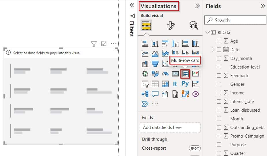 Power BI Multi-row card