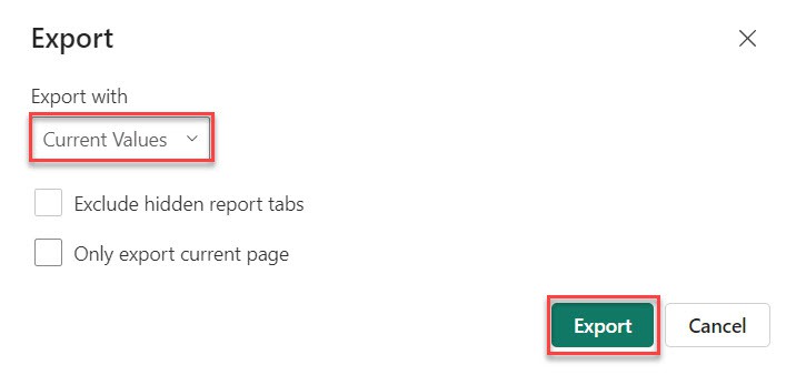 power bi online export to pdf all pages