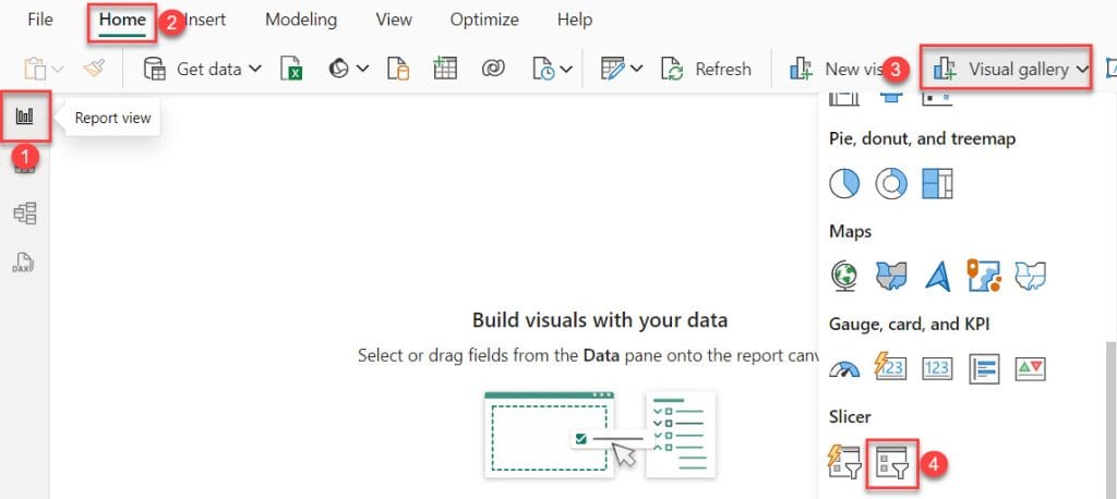 power bi order date in slicer