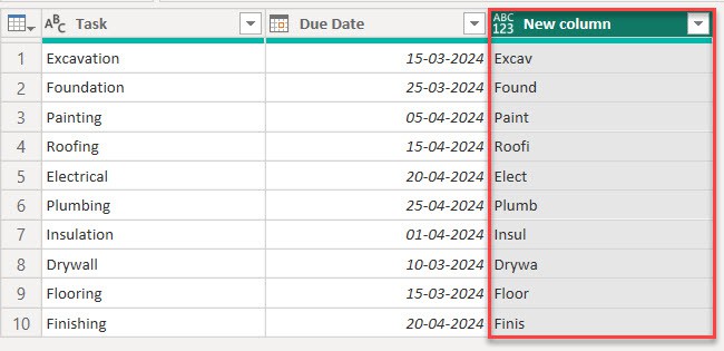 Power BI power query text.start