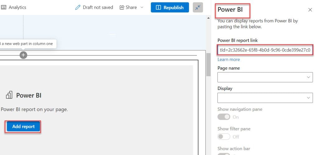 power bi publish to sharepoint