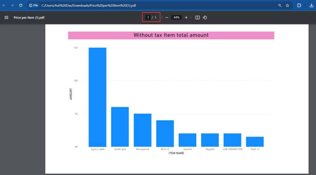 Power BI service Export to PDF Only One Page