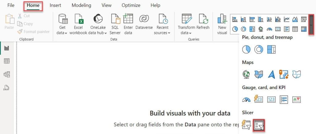 power bi slicer columns