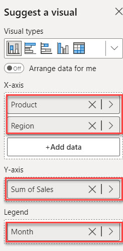 power bi stacked chart