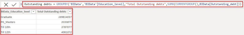 Power BI sumx group by measure