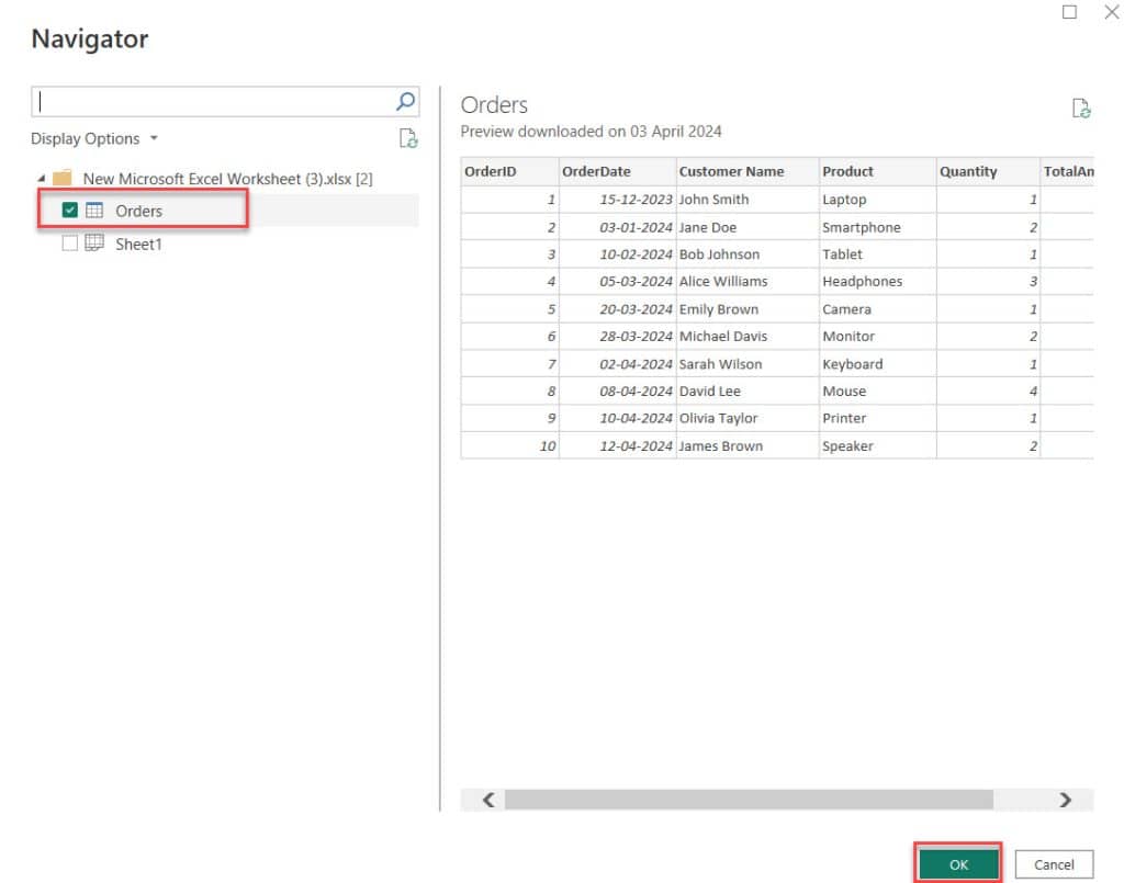 Power BI today power query