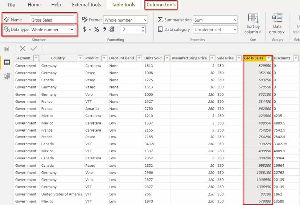 Power Query editor convert text to number data type