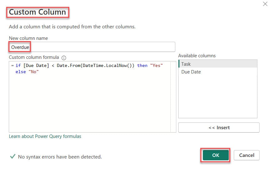 power query if date