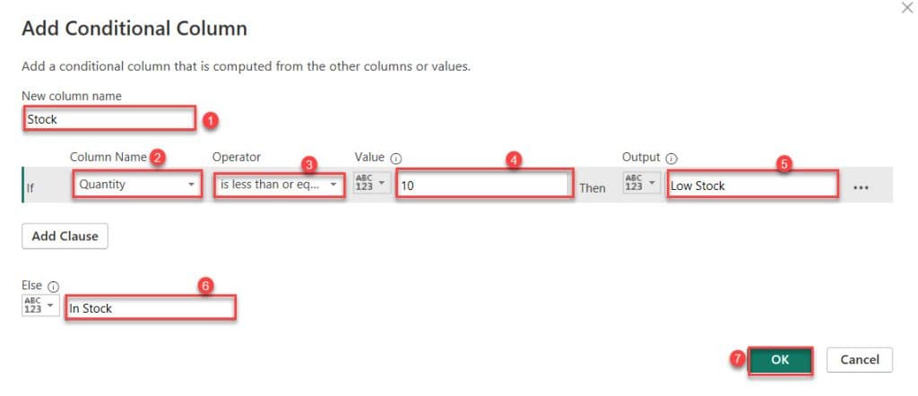 power query if number