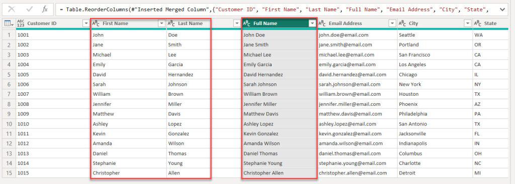 Power Query Merge Columns but Keep the Original