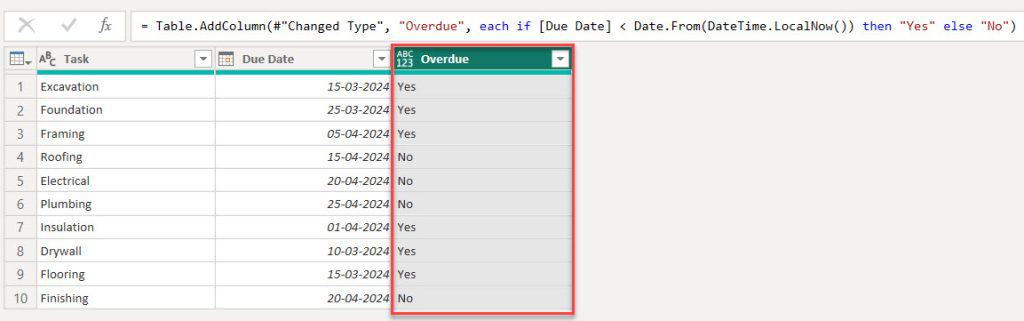 power query next working day