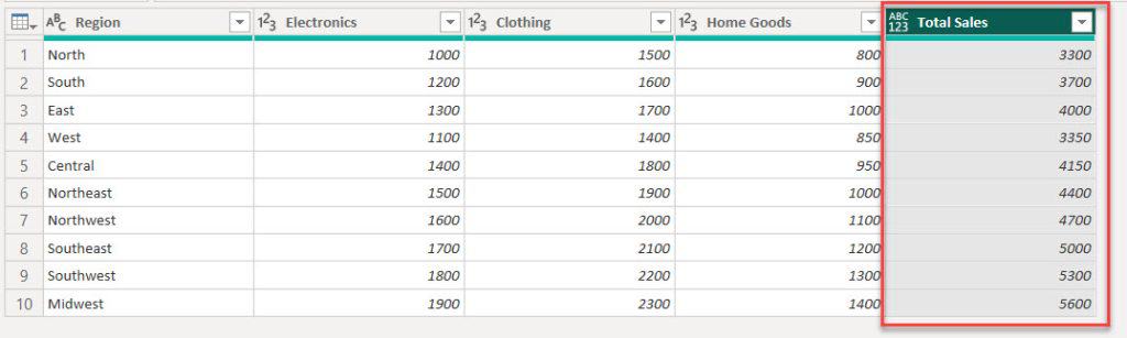 Power Query Sum Column based on another column