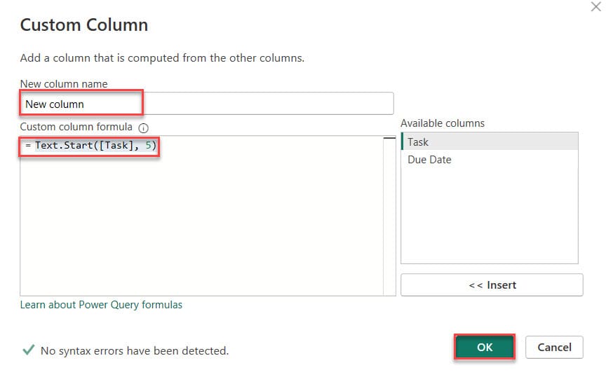 power query text.start in Power BI