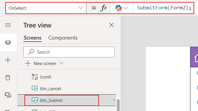 powerapps button onselect set field value