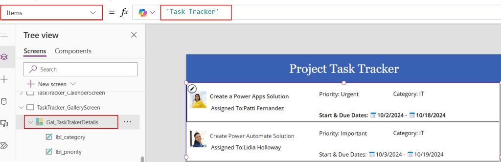 powerapps calendar view