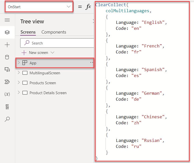 powerapps coding language