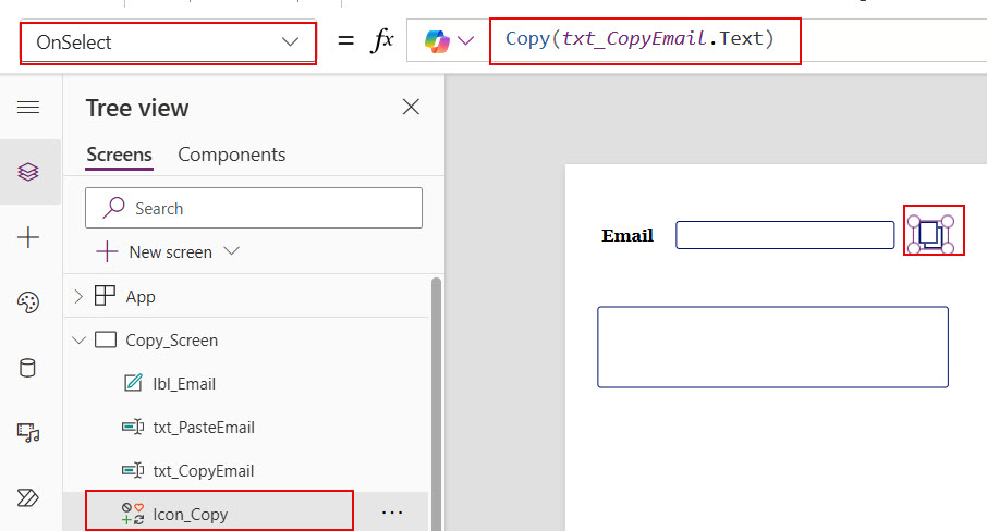 powerapps copy function