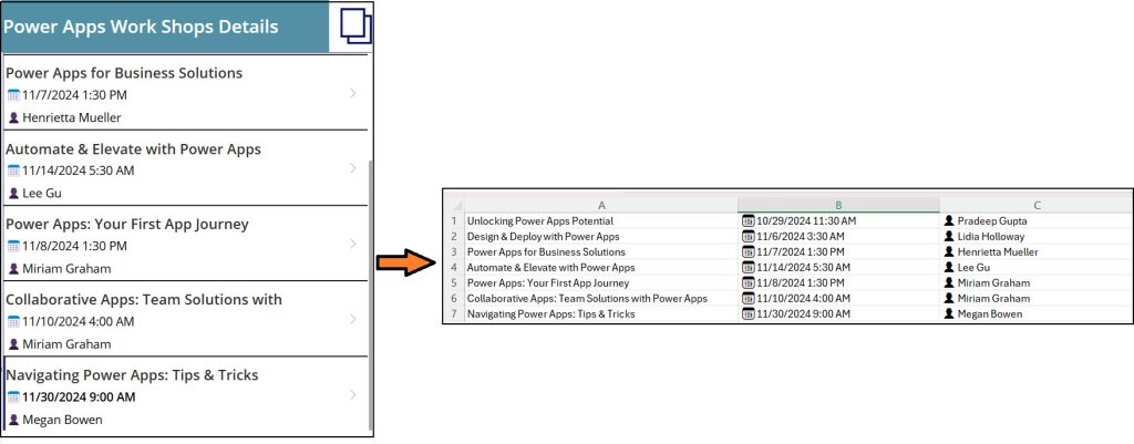 powerapps copy text to another field