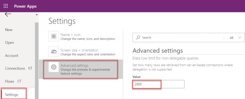 powerapps countif delegation