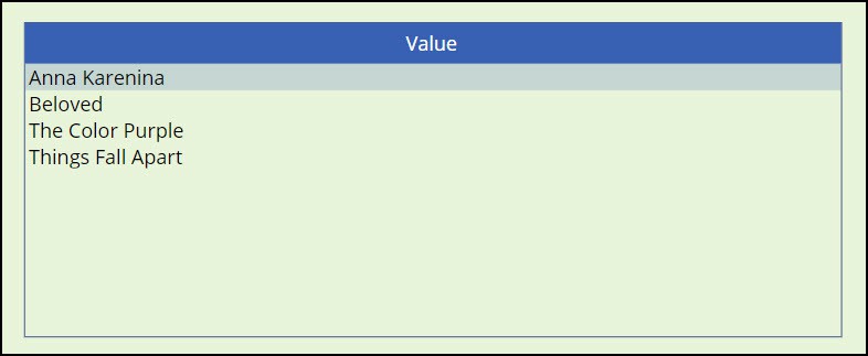 powerapps datatable