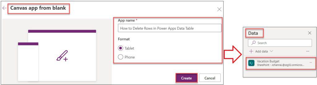 powerapps delete all records from table