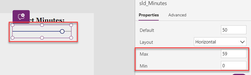 PowerApps Double Sliders