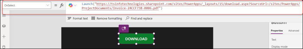 powerapps download file from sharepoint