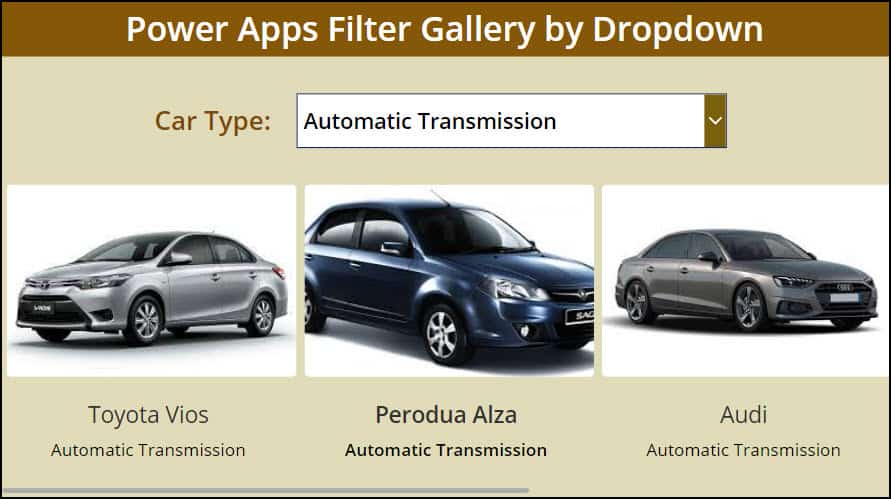 powerapps dropdown filter