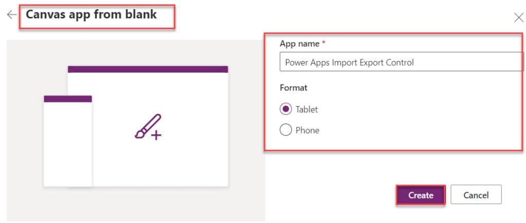 powerapps export and import control