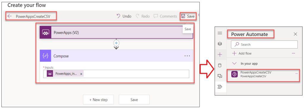 powerapps export collection to csv