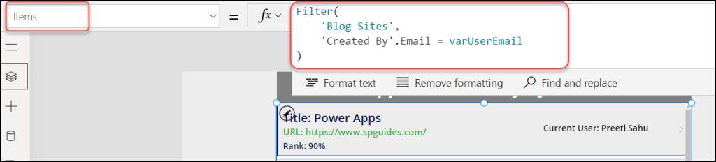 PowerApps filter gallery control by current user