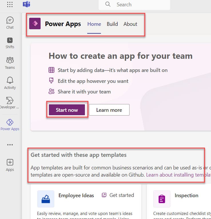 powerapps for teams