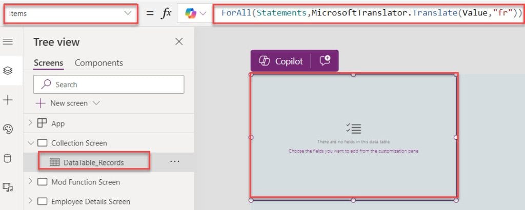 powerapps forall examples