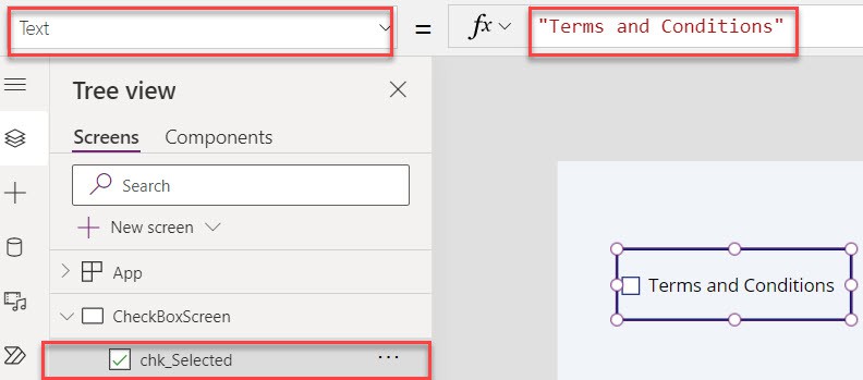 powerapps if checkbox is checked