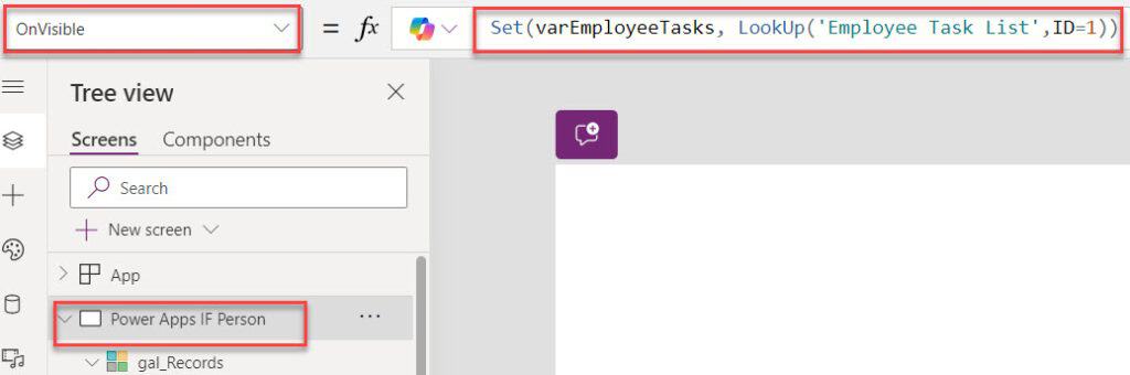 powerapps if statement person field