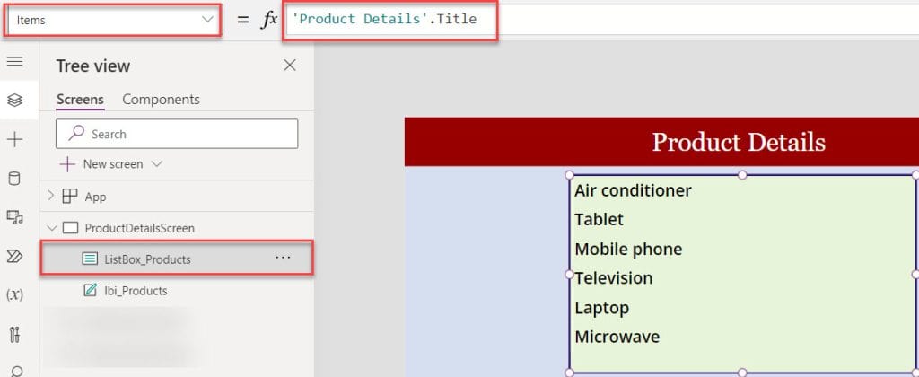 powerapps listbox default select all