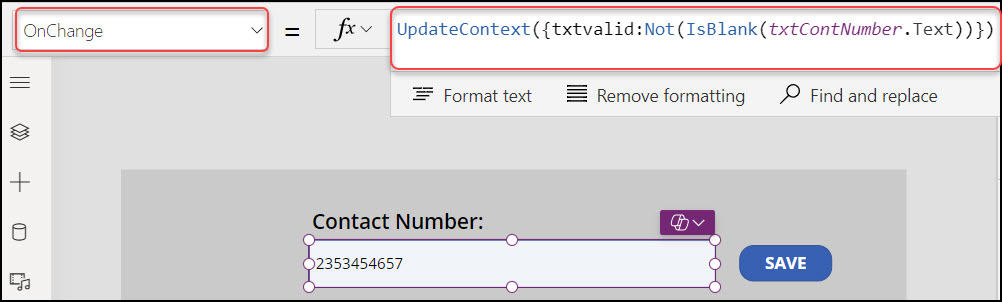 powerapps mandatory field validation