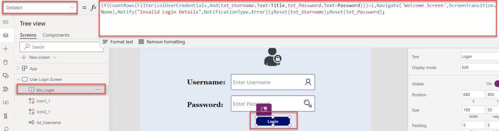 powerapps password field