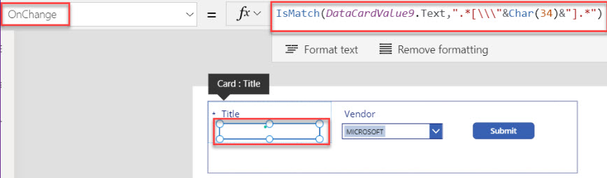 powerapps remove special characters from string