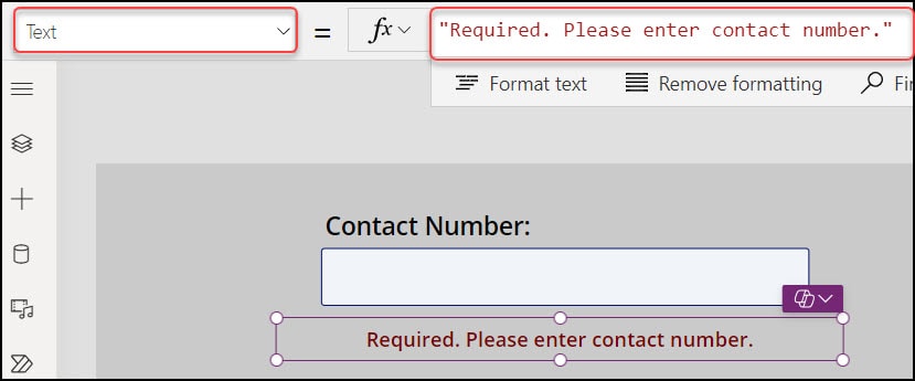 powerapps required field validation