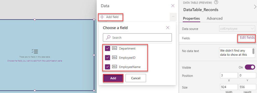 powerapps search function