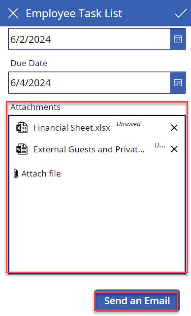 PowerApps Send Email Attachments