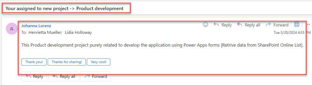 powerapps send email with form data