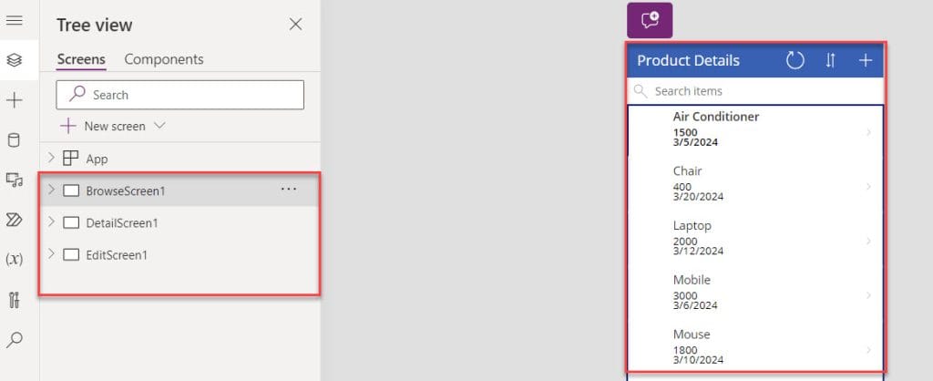 powerapps set field value based on another field