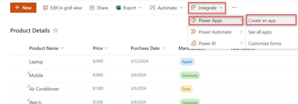 powerapps set variable to field value