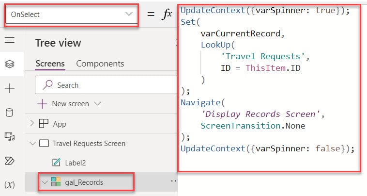 powerapps spinner control