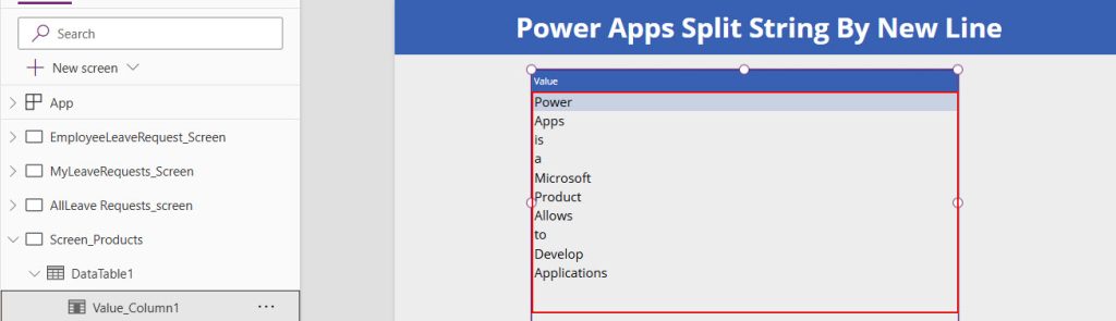 powerapps split string by delimiter into rows