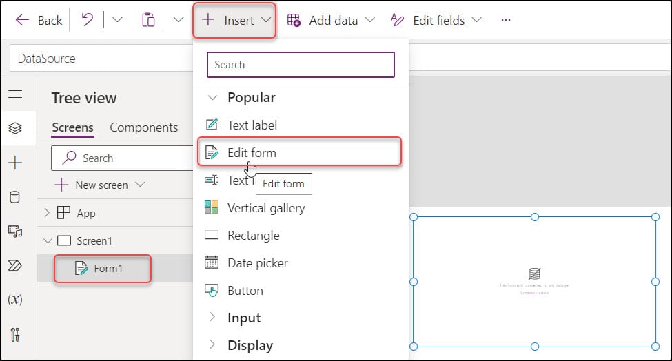 powerapps submit button to sharepoint list