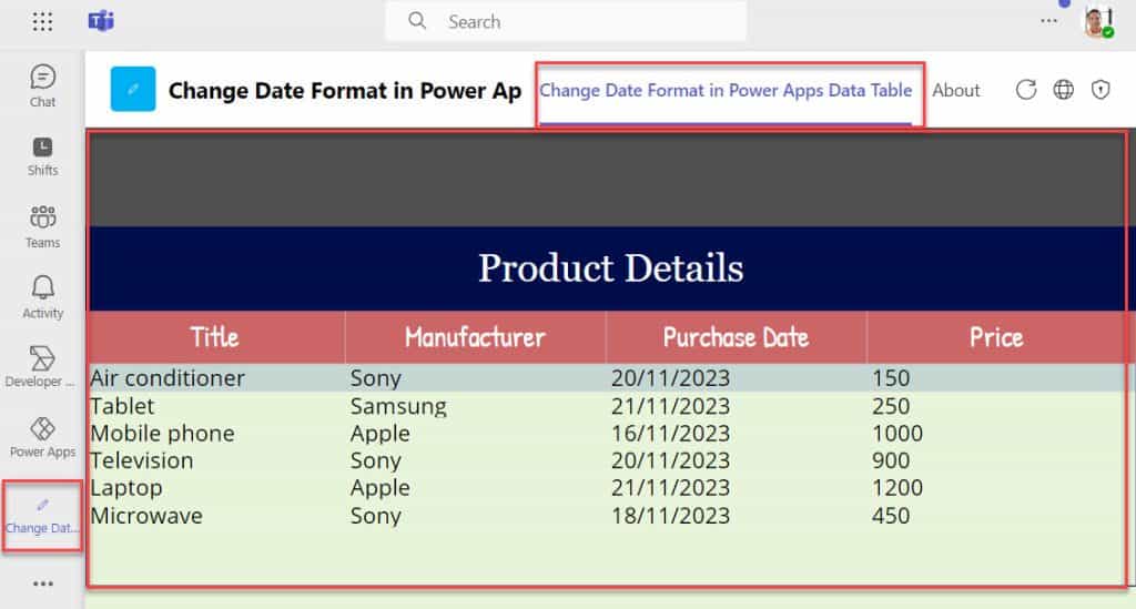 powerapps teams connector